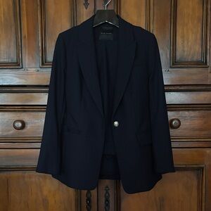 Elie Tahari Midnight Blue Blazer with Silver Button